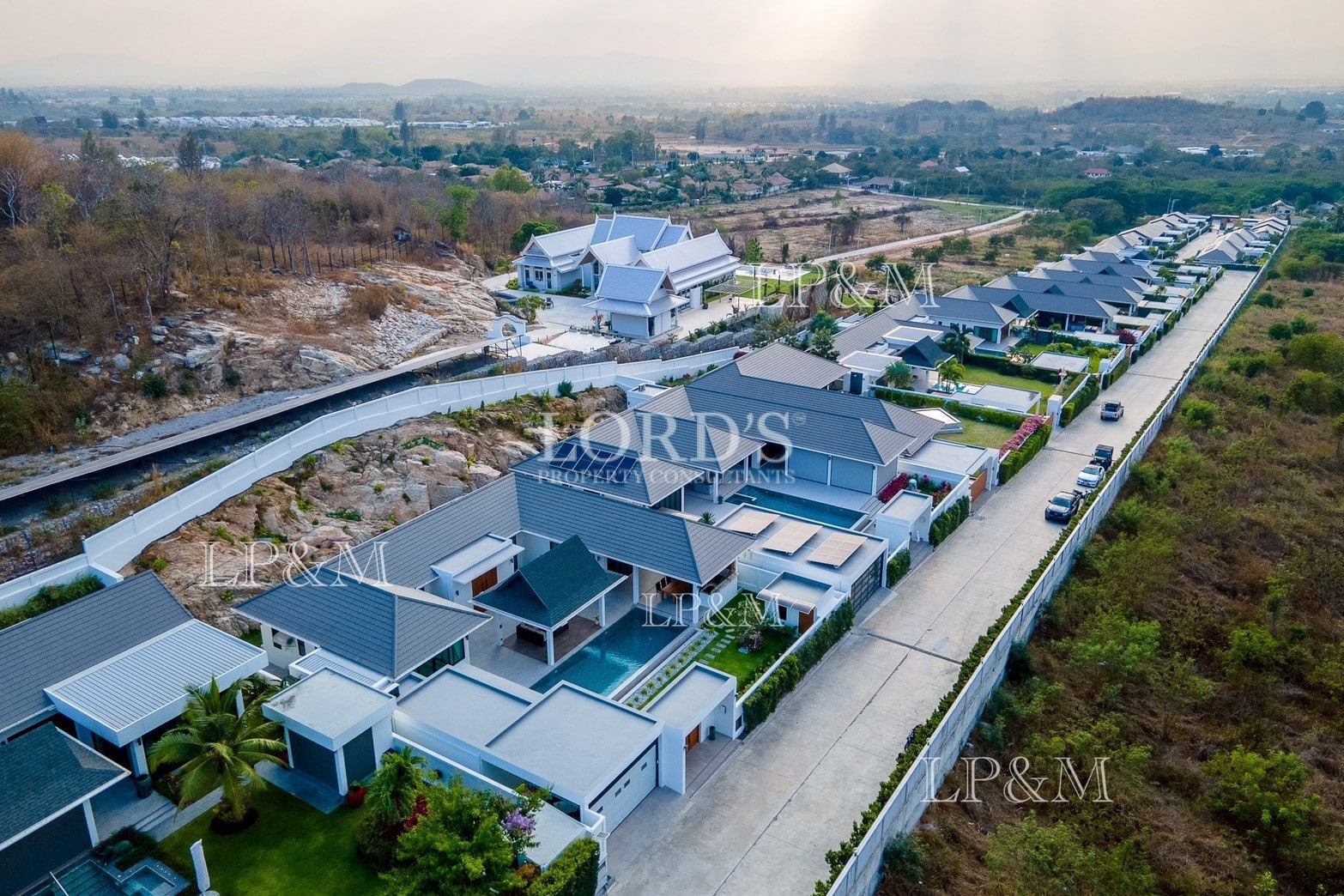 Aerial view of luxury villa property