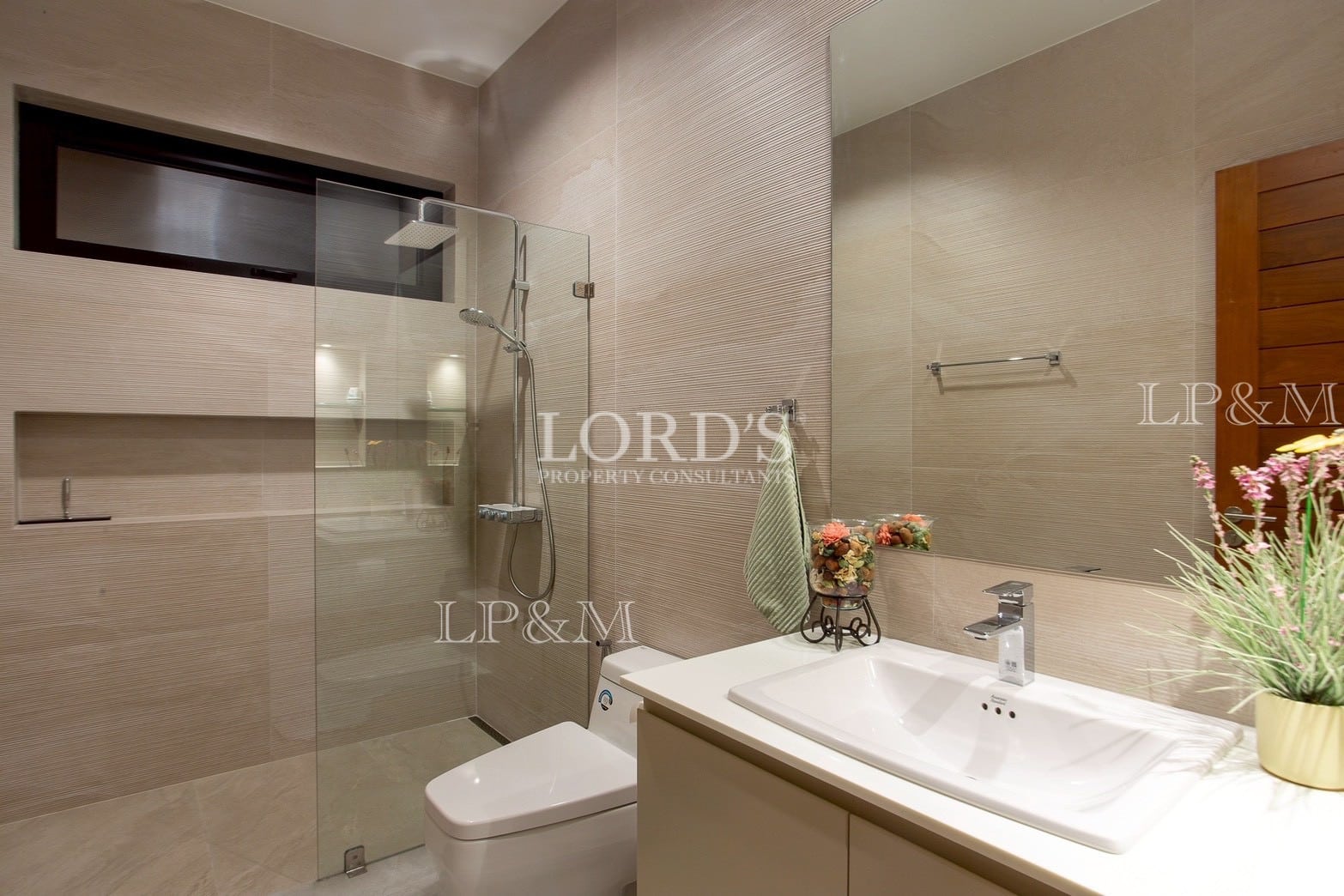 Modern bathroom with shower area