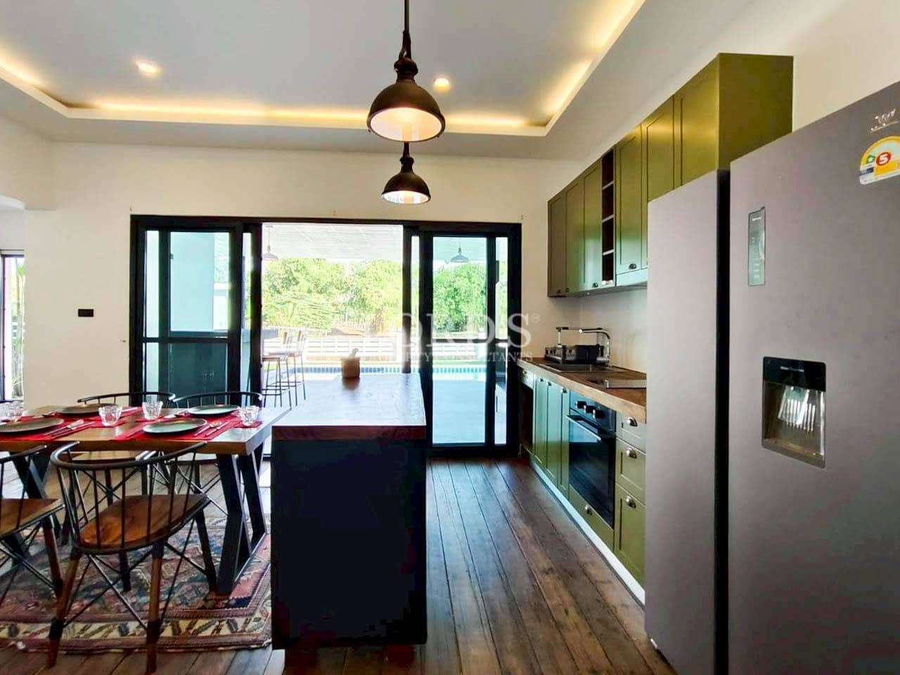 Bright kitchen and dining area with natural light