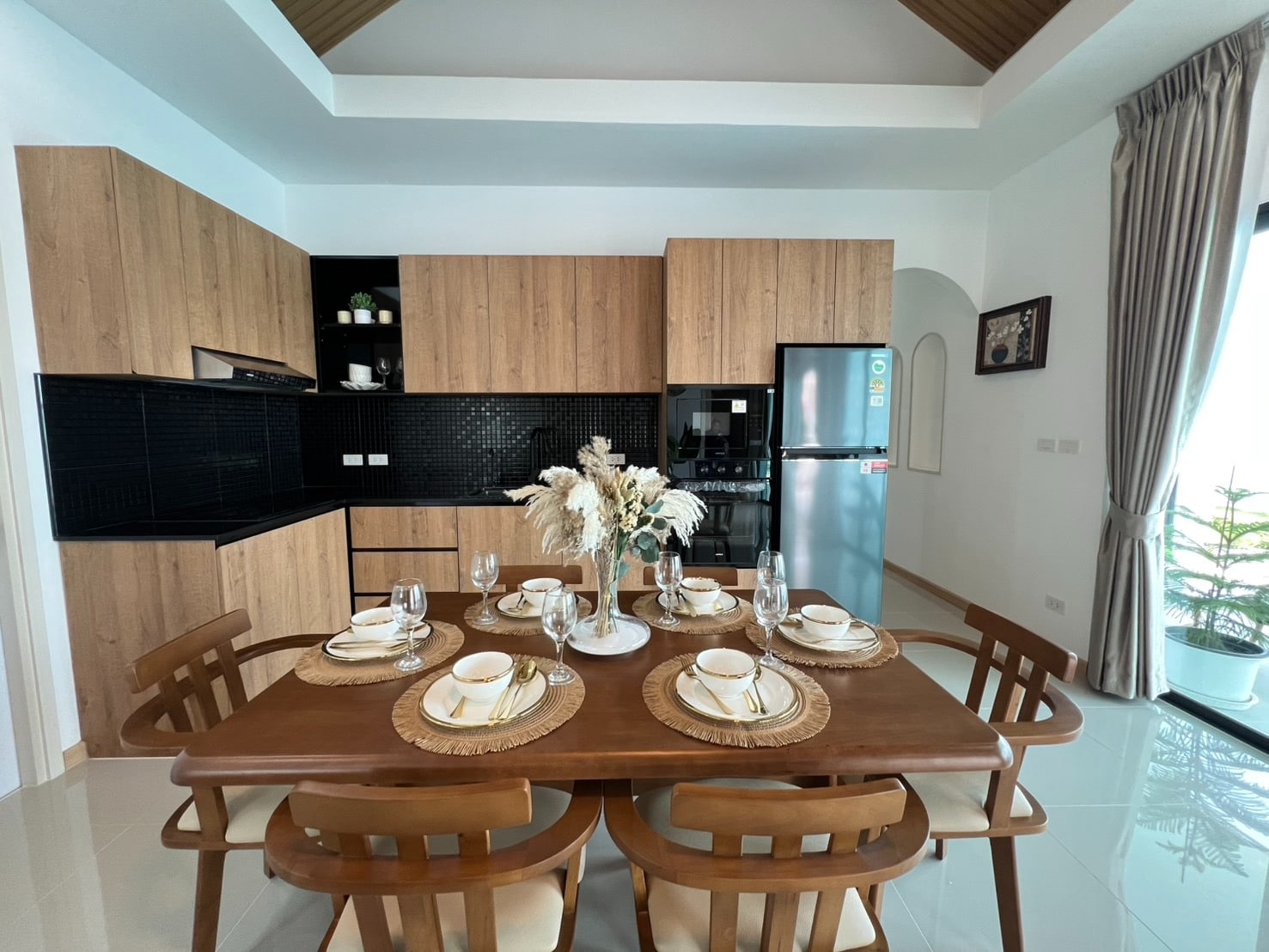 Living room with sofa and TV unit