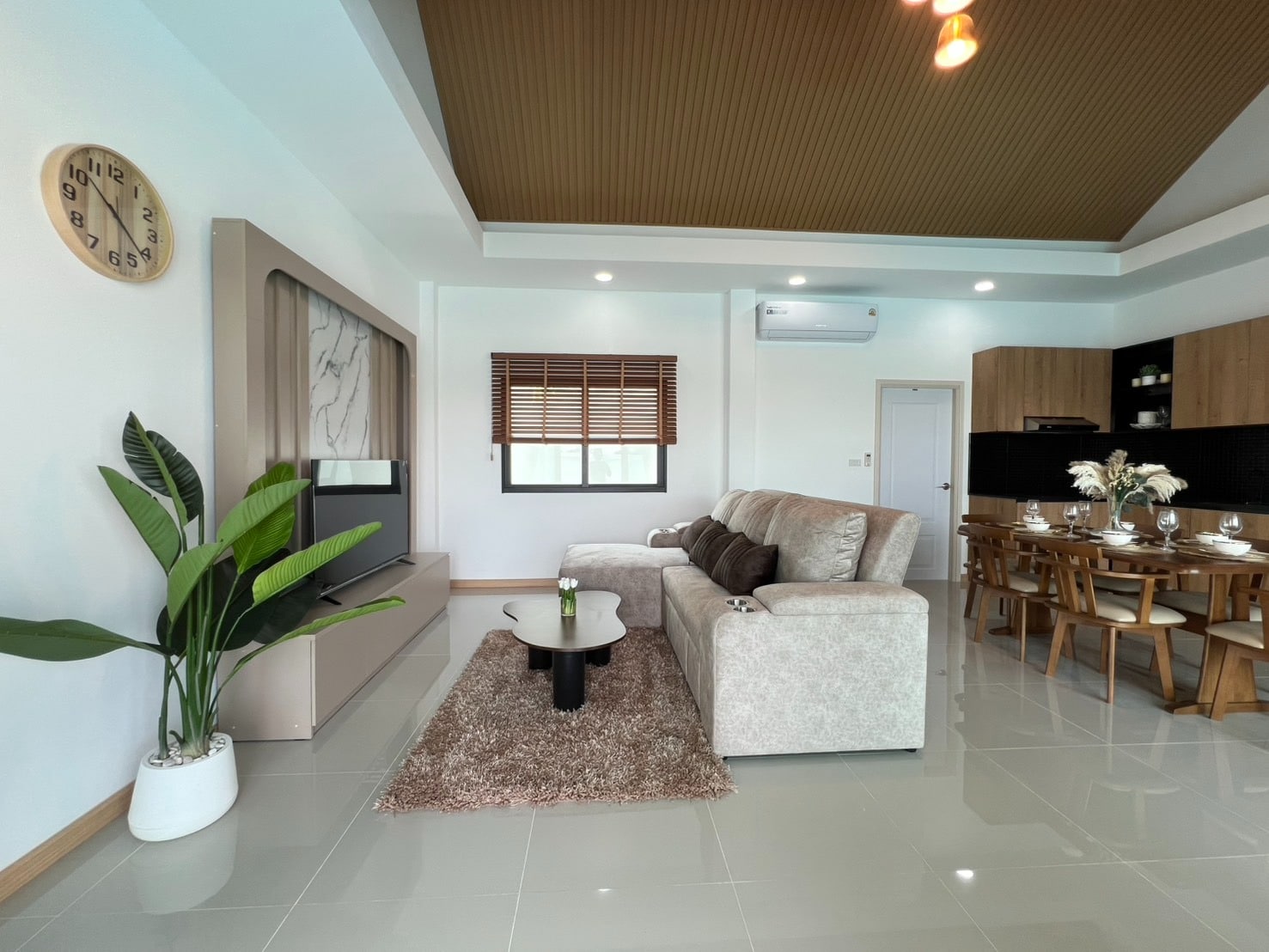 Living room with sofa and decor