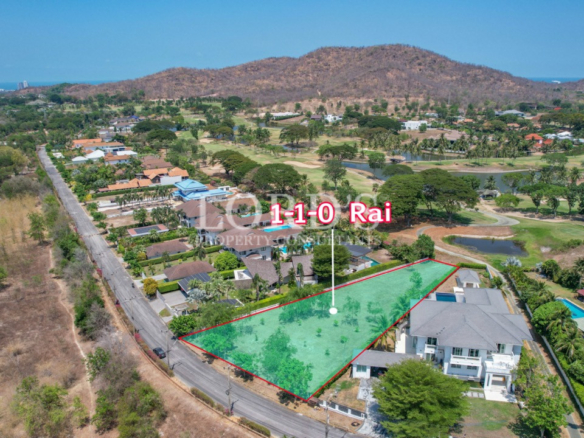 Highlighted aerial land plot 1-0-0 Rai