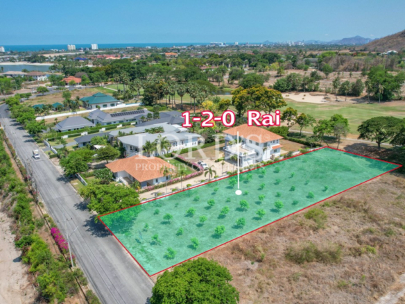 Highlighted aerial land plot 1-2-0 Rai