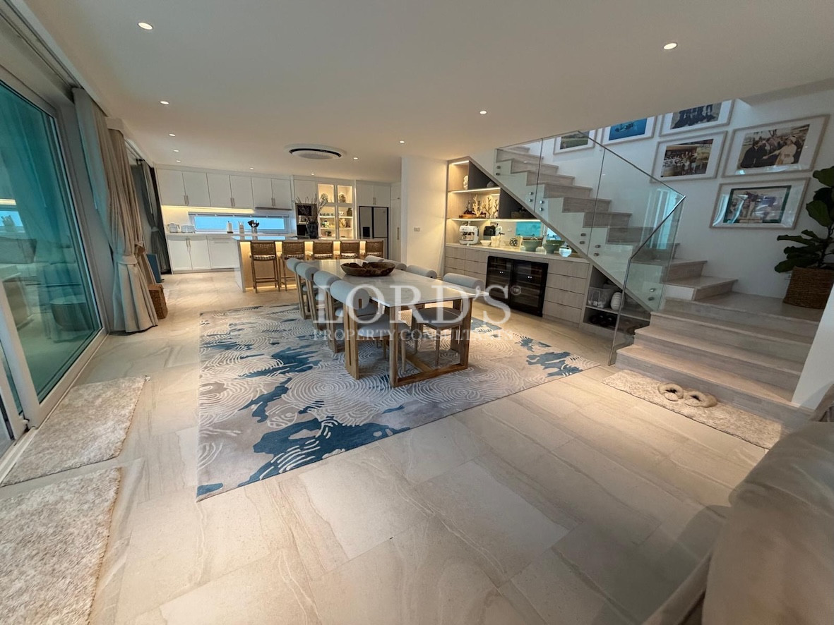 Open living room with modern decor