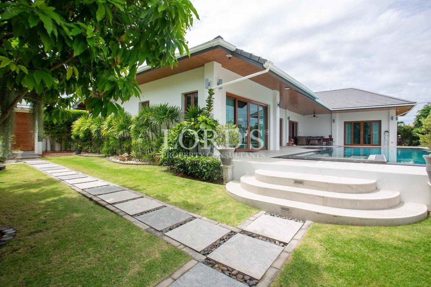 Garden path with stone steps