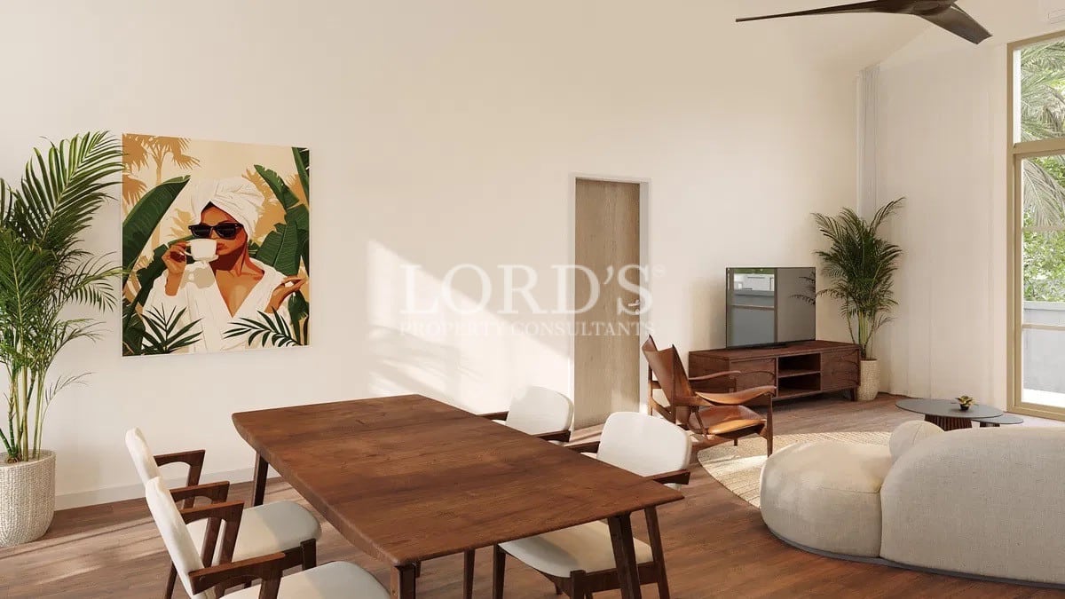 Living room with sofa and decor