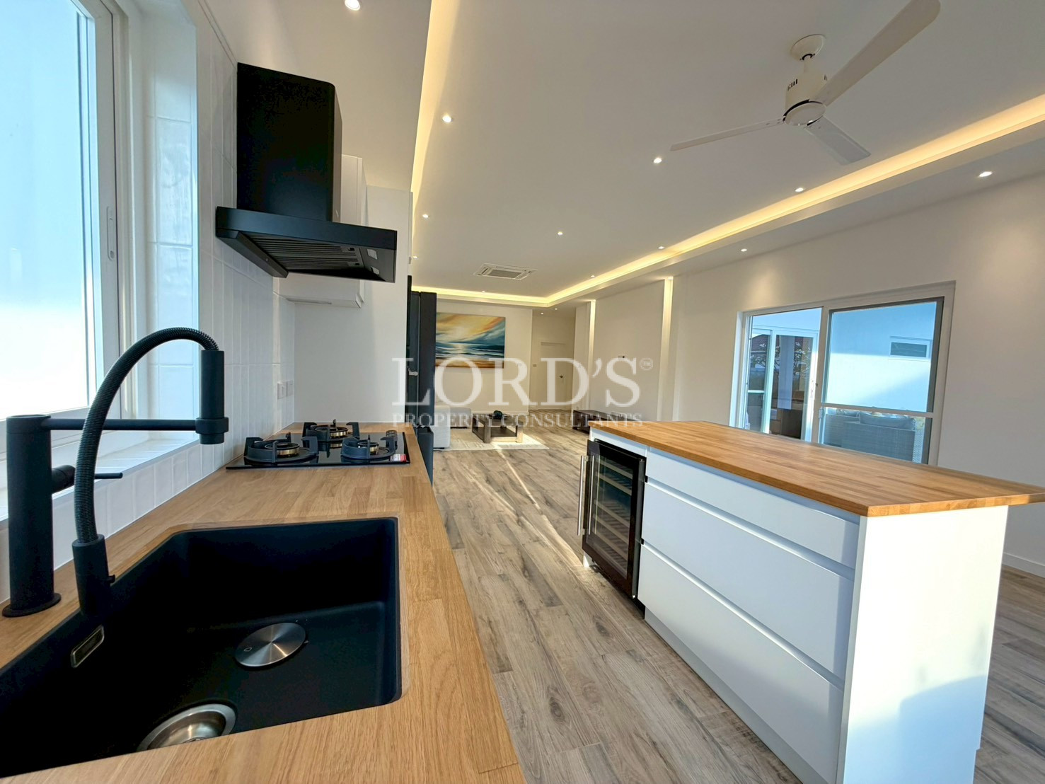 Beautiful kitchen with island and open layout