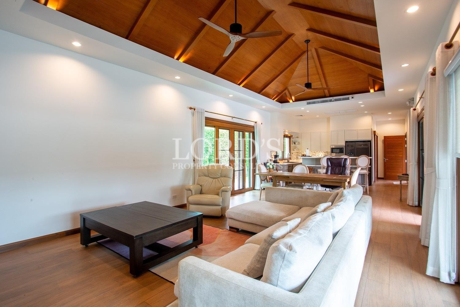 Open living and dining space