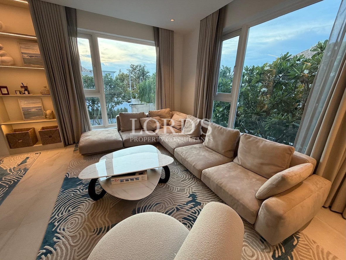 Living room with sofa and window view