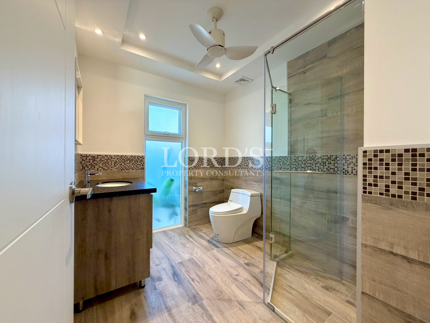 Beautiful modern bathroom with shower