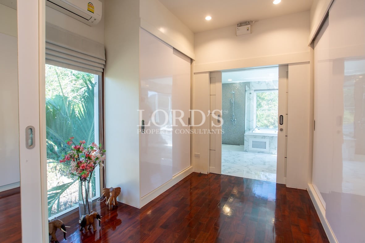 Interior hallway with wooden flooring