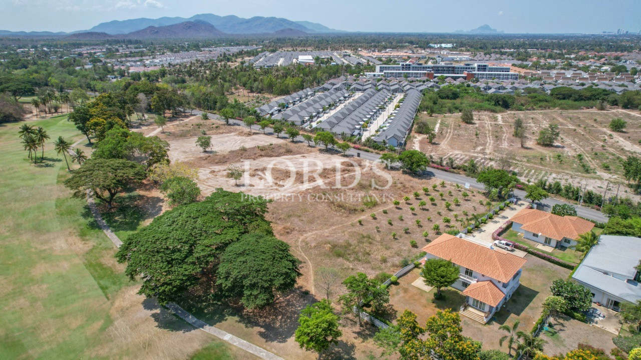 Elevated residential neighborhood with farmland
