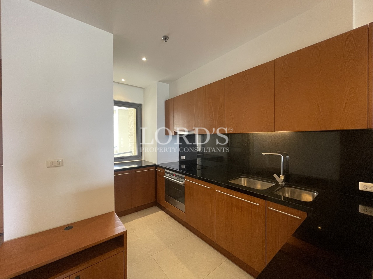 Kitchen with wooden cabinets and counter space