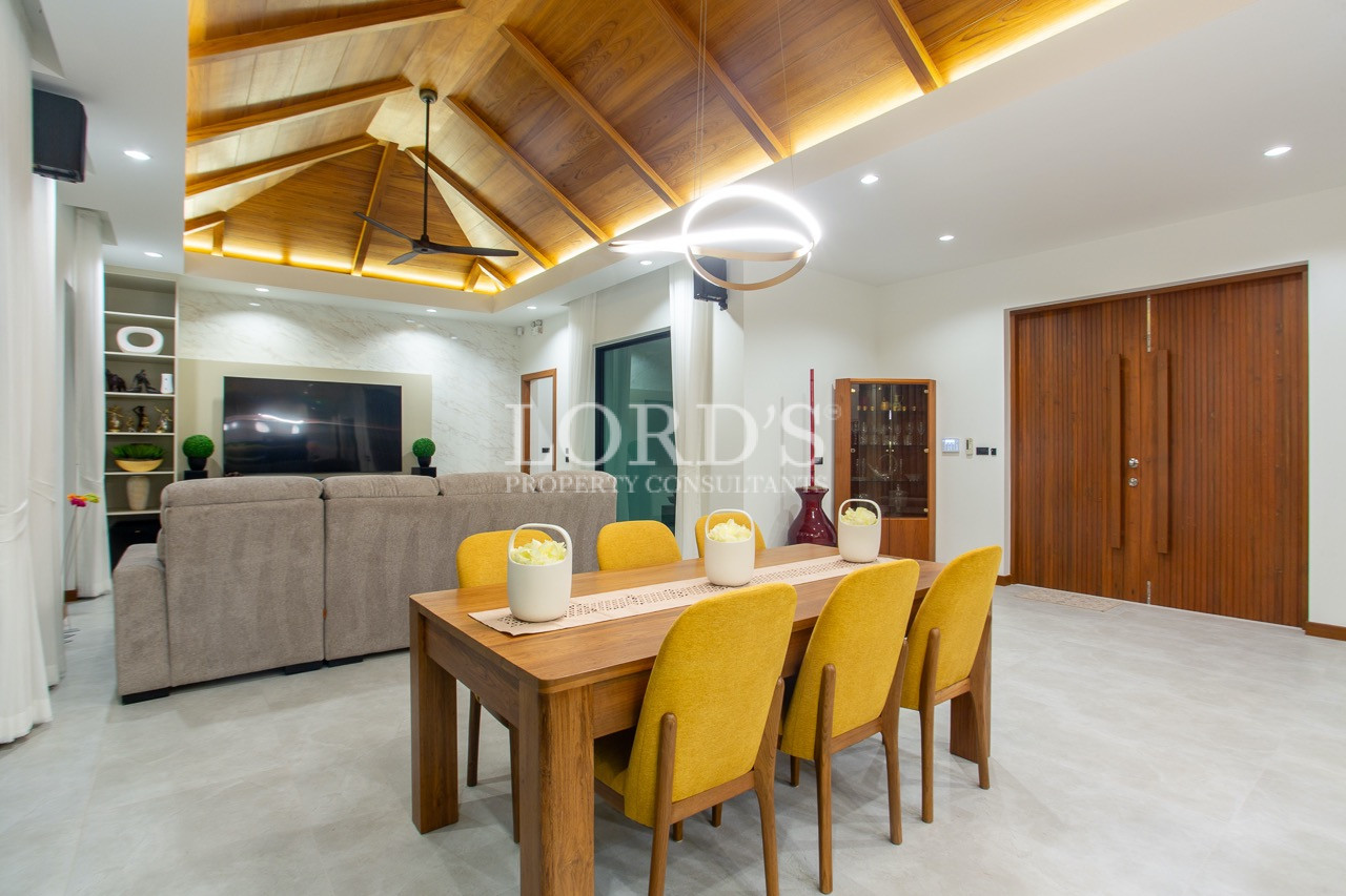 dining table with modern interior design