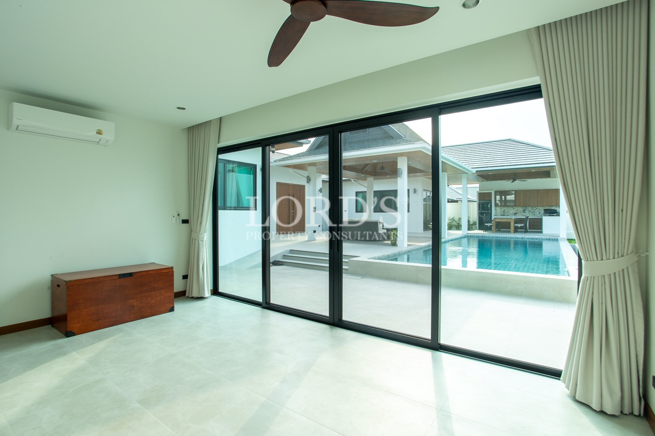 living room with glass sliding doors