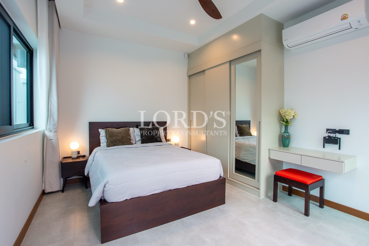 cozy bedroom with modern interior