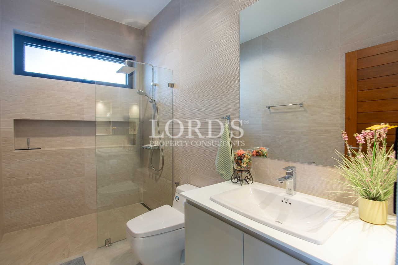 modern bathroom with glass shower