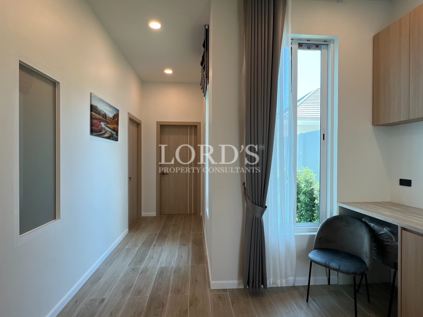 Living room with sofa and open layout