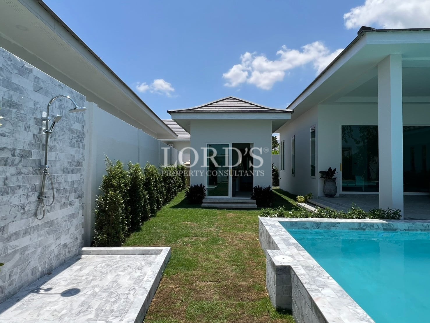 Living room with sofa and open layout