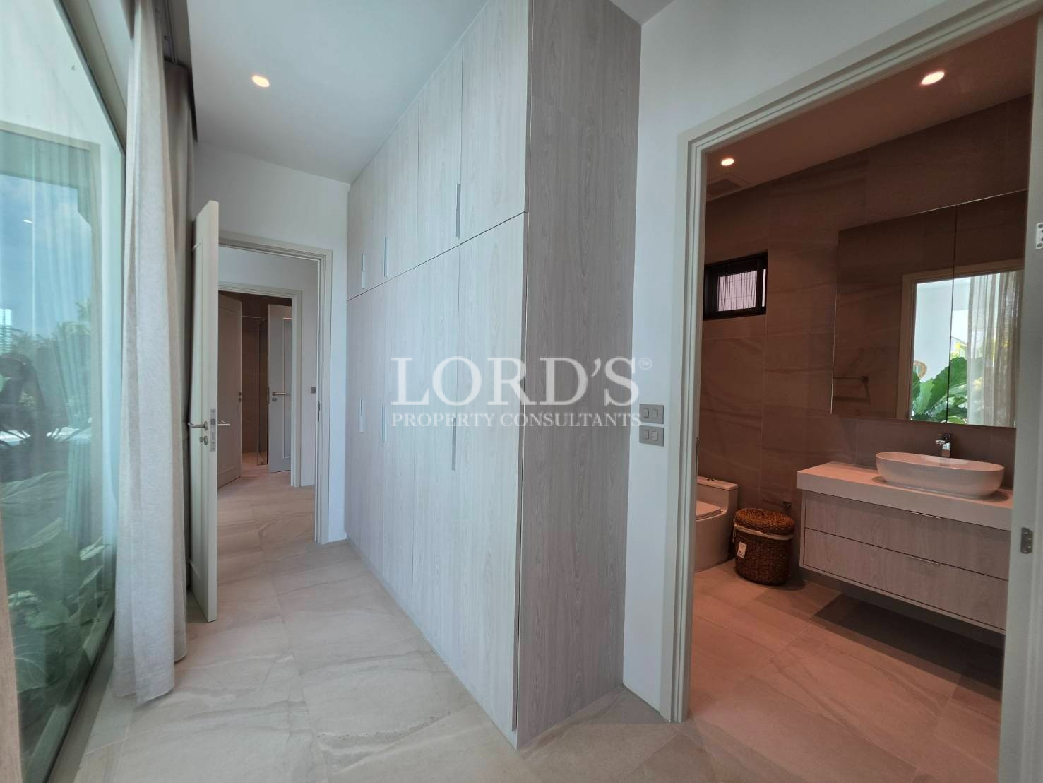 Hallway with built-in storage