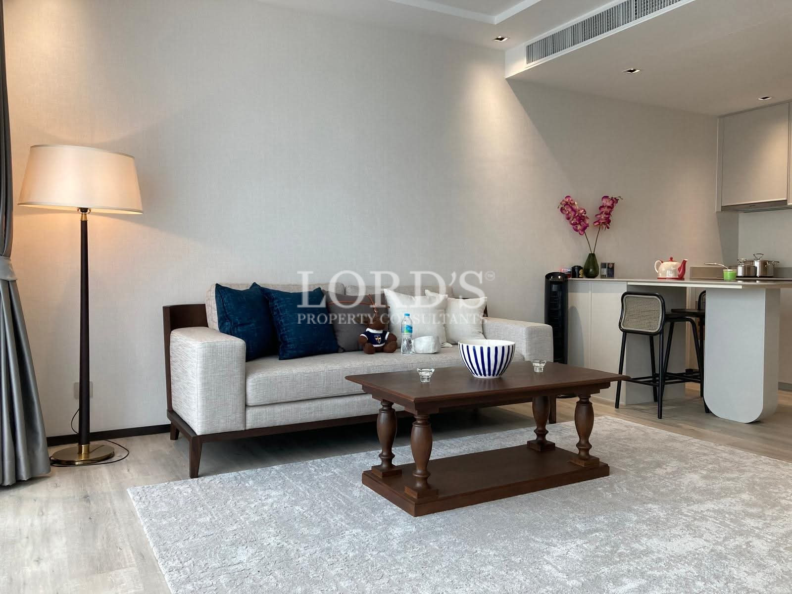 Living room with sofa and decor