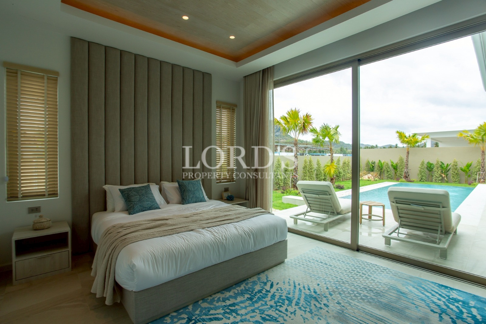 Bedroom with poolside access