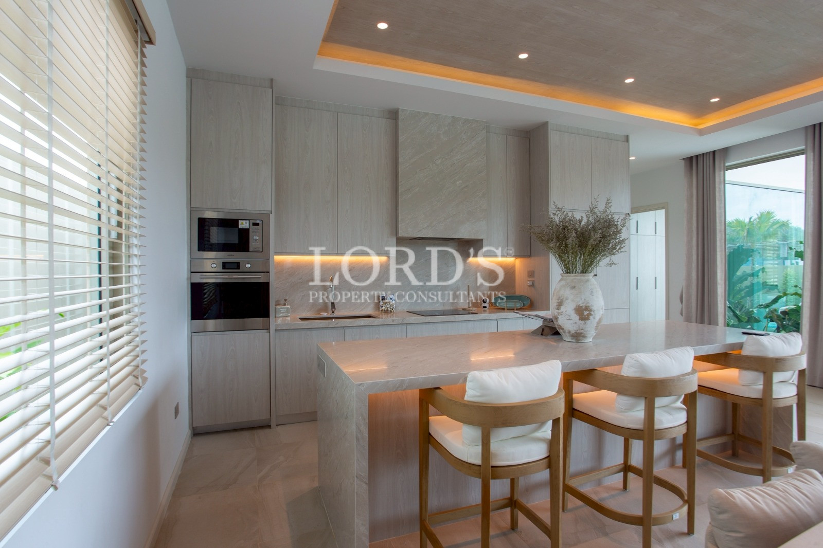 Modern kitchen with island seating