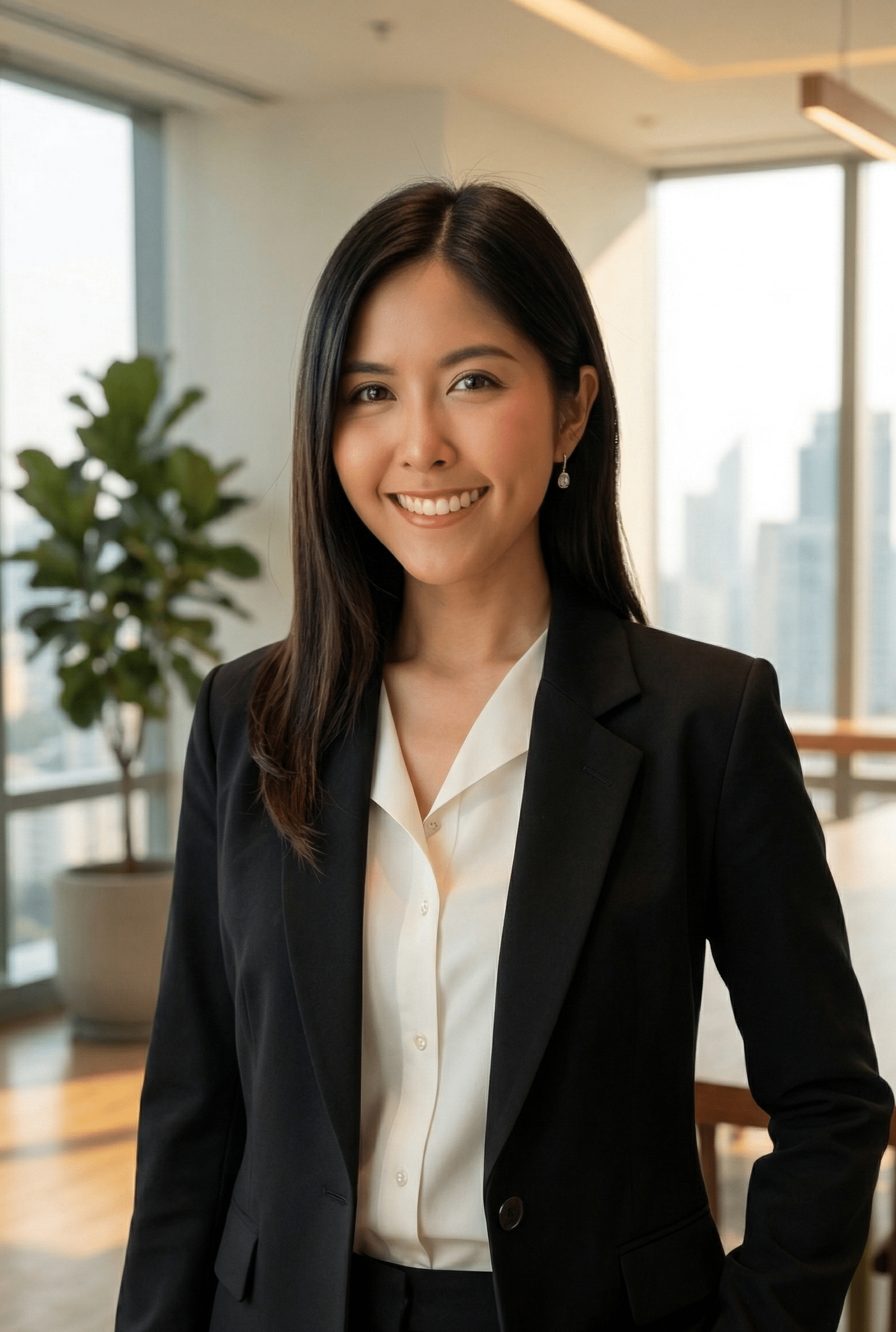 Female agent in office environment
