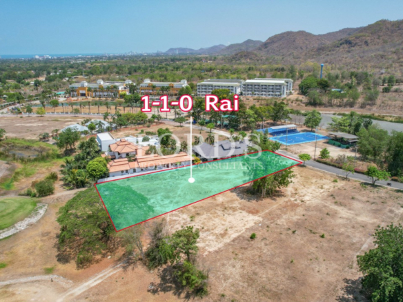 Highlighted aerial land plot 1-1-0 Rai