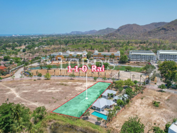 Highlighted aerial land plot 1-0-0 Rai