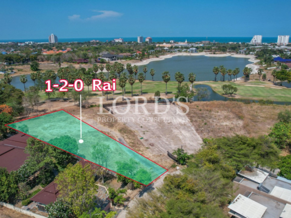Marked aerial land plot 1-2-0 Rai