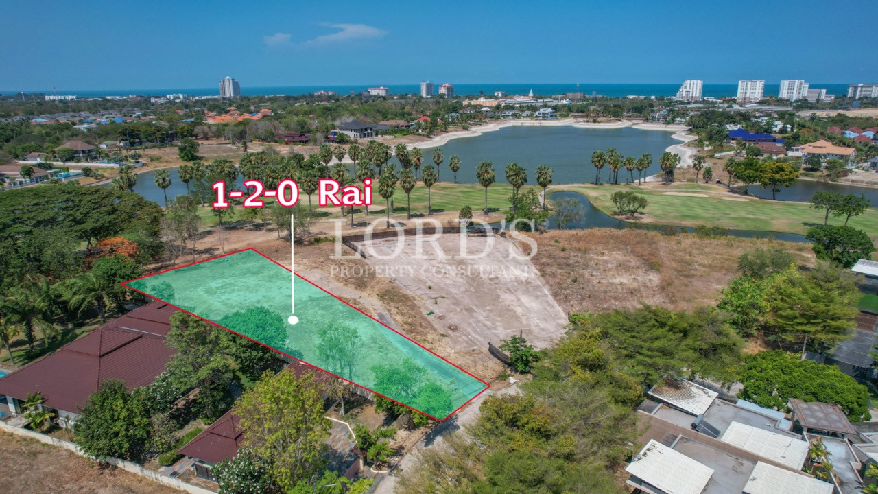 2400 sqm Fairway Frontage Plot with excellent views at Palm Hills Golf Course for sale - Cha-Am, Thailand