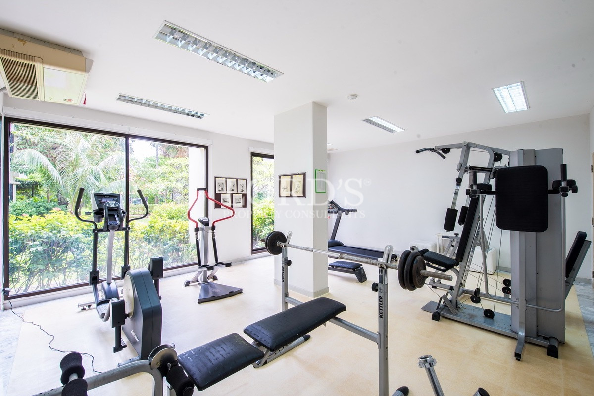 Modern fitness room with equipment