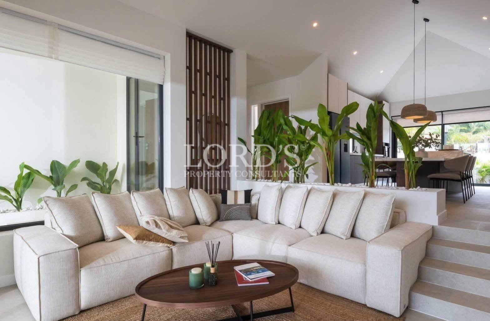 Cozy living room with sectional sofa