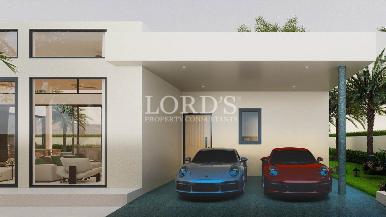 Modern garage with luxury cars and clean design