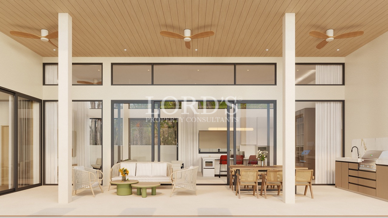 Spacious open-plan living and dining area
