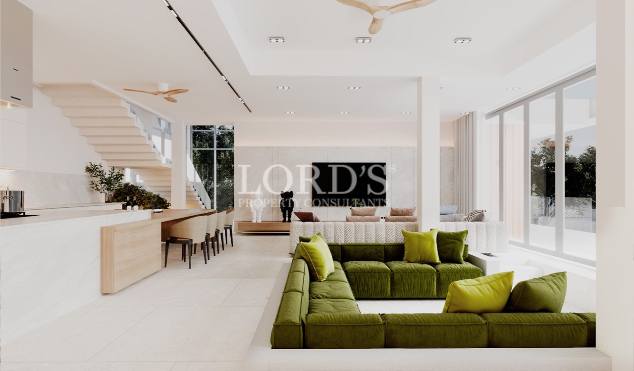 Modern living room with elegant furniture and décor
