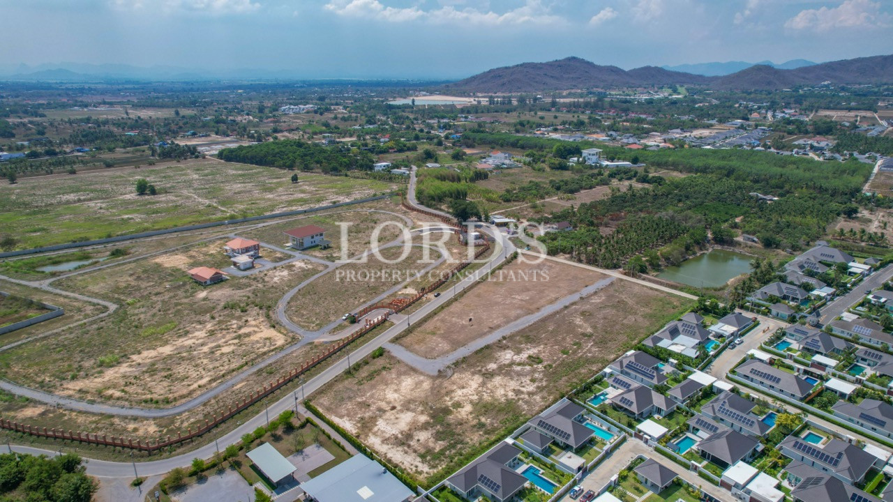 Aerial view of land subdivision and roads