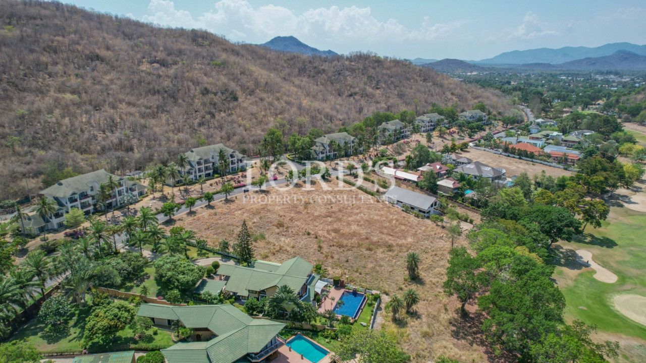 Aerial mountain community view