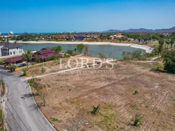 Open land with lake backdrop