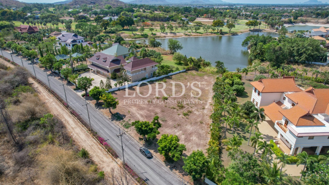 Lakeside vacant land aerial view