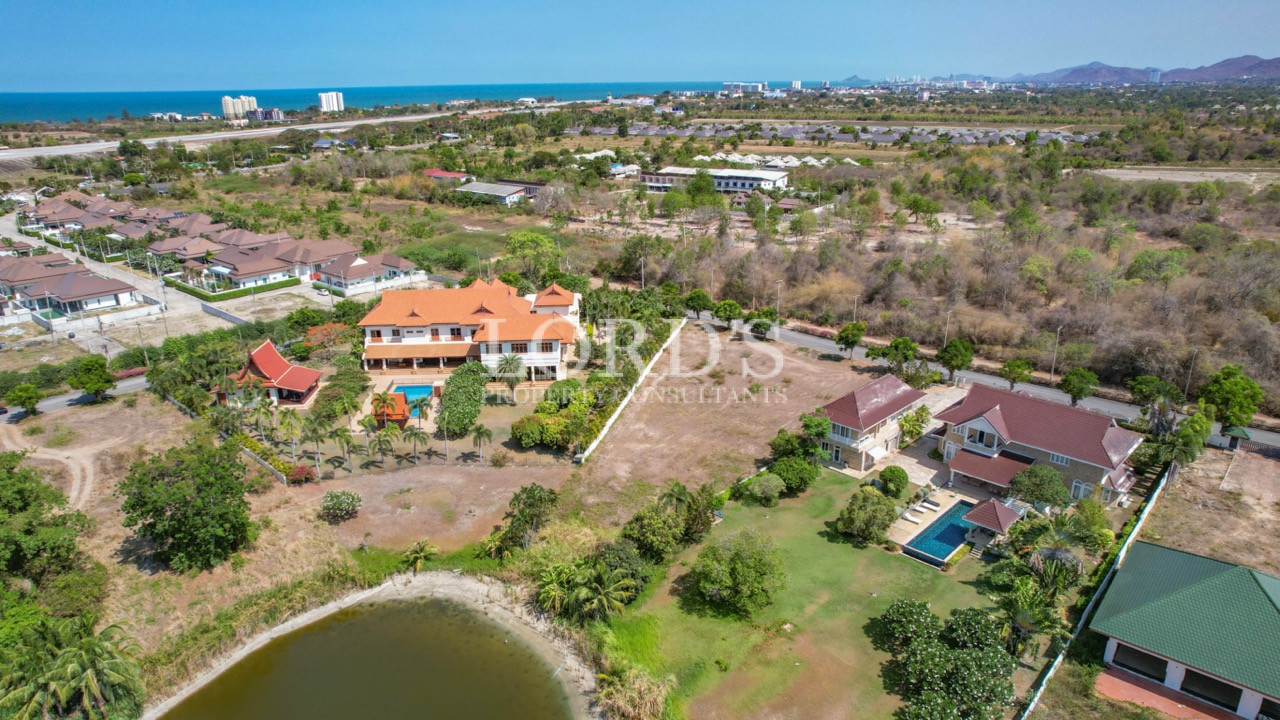 Aerial residential land overview