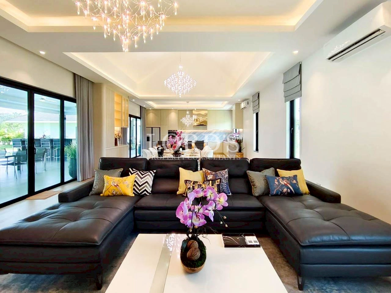Spacious family lounge with sectional seating