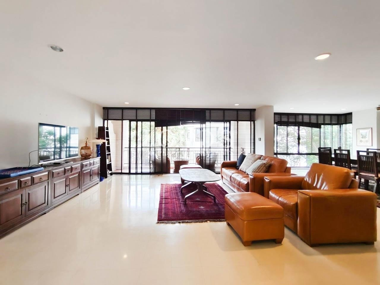 Open lounge with modern furnishings
