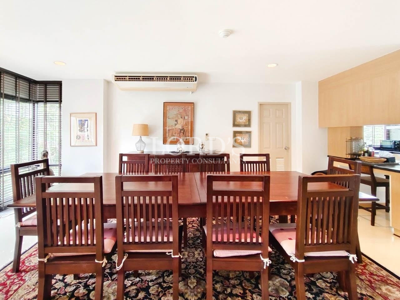 Dining room with wooden table set