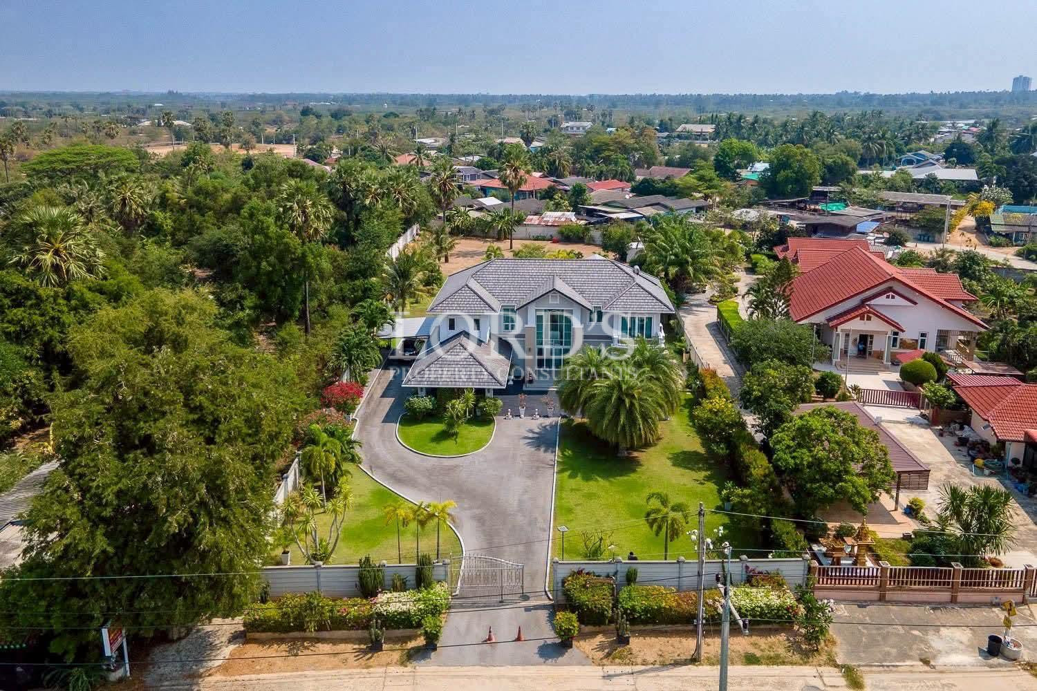 Aerial view of luxury residential estate