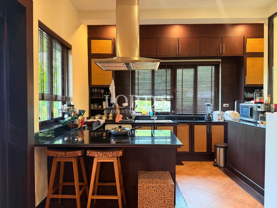 Modern kitchen with bar seating