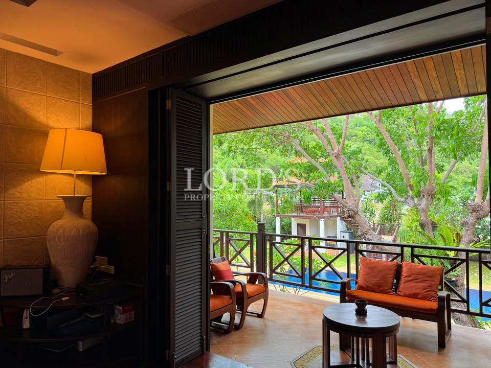 Balcony with tropical forest view