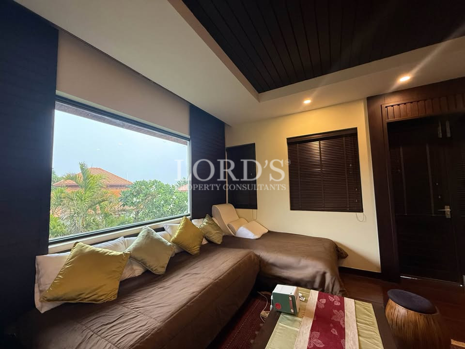 Living room with mountain and valley view