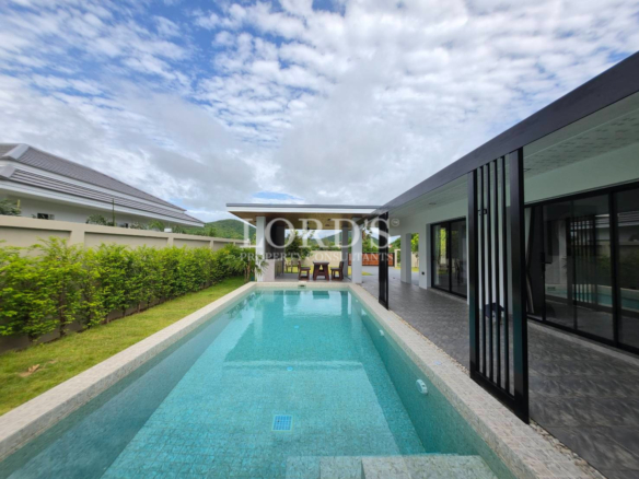 Courtyard view of modern villa